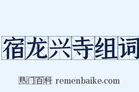 宿龙兴寺组词是什么意思的图片